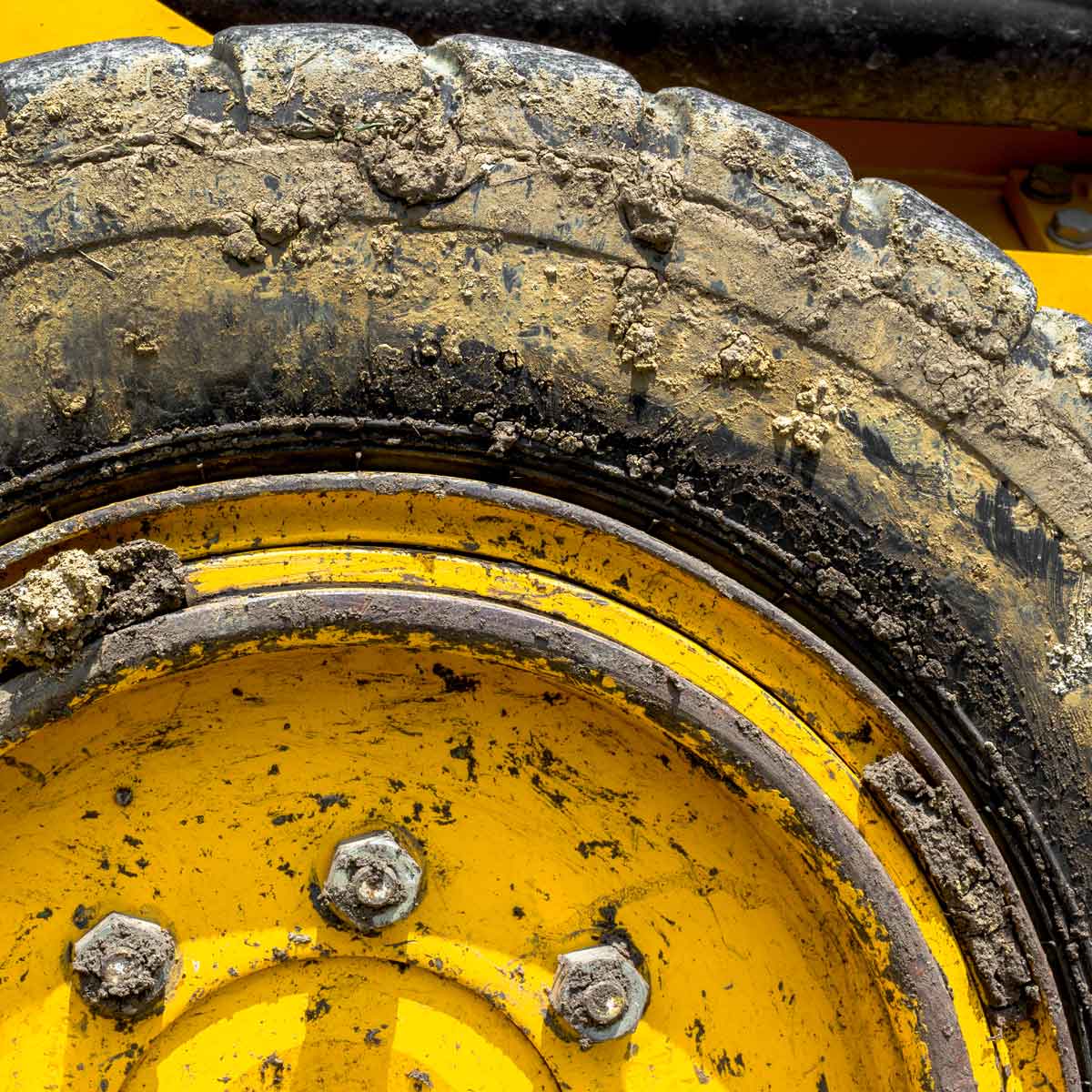 muddy farm tire